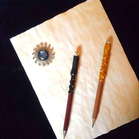 Handmade My First Training Wand Pencil Set, Wizarding World Pencil Wand Set of 2 - Picture 4 of 7